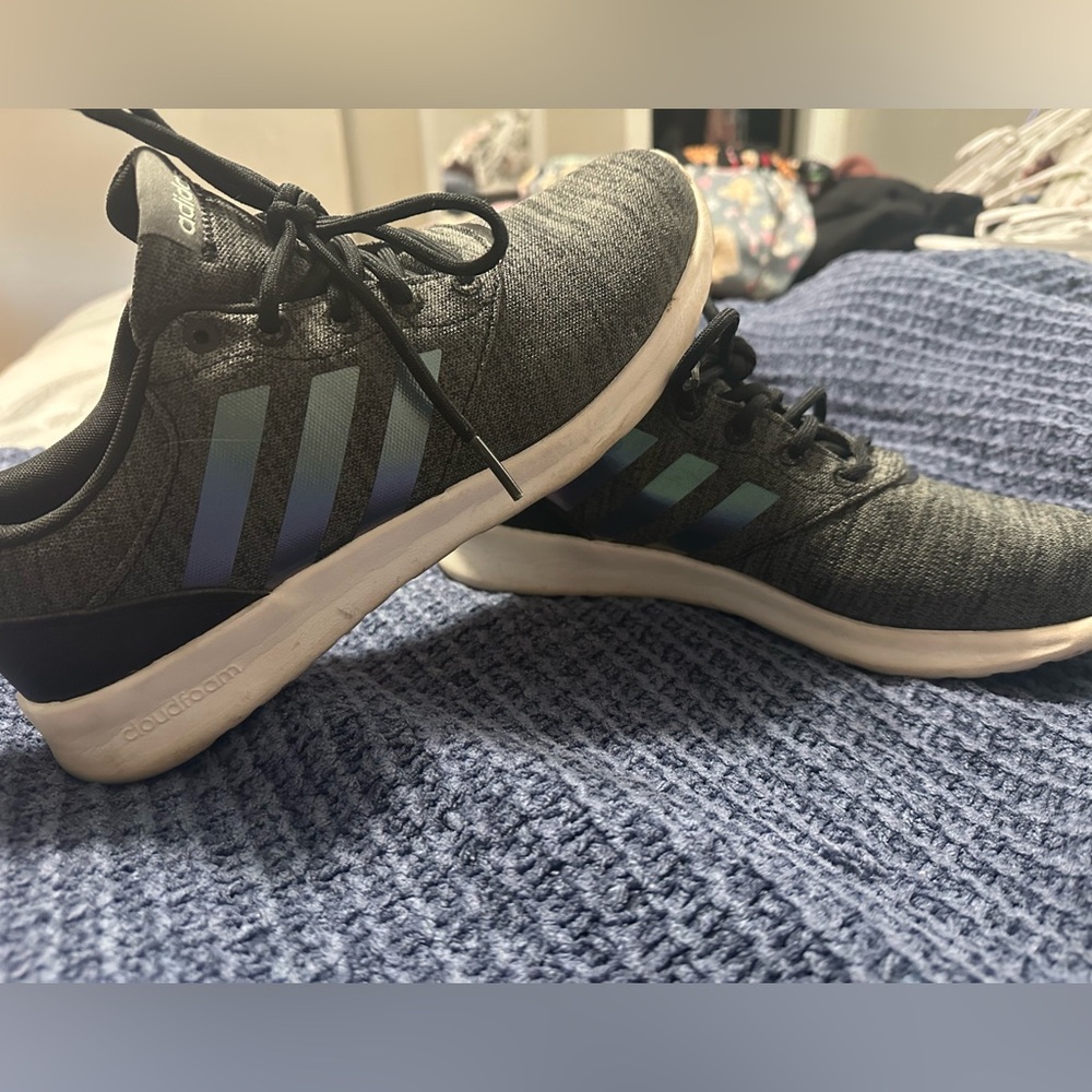 Adidas Charcoal and Aqua Athletic Shoes